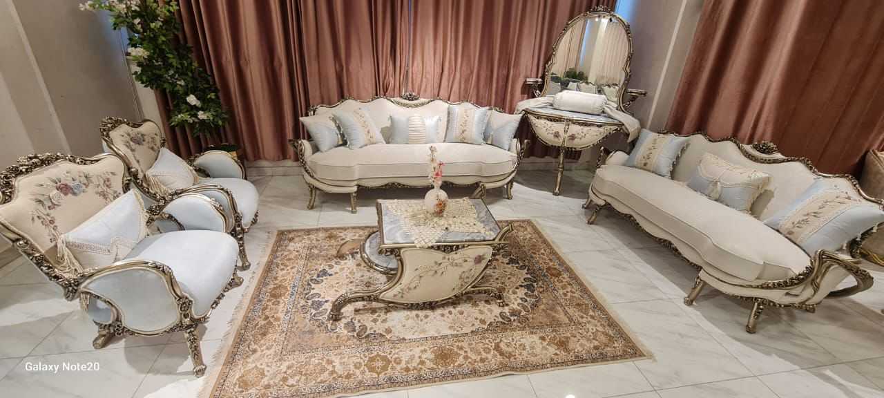 طقم خشب زان احمر روماني دهان دوكو فرن قماش وتر بروف ضد مايه اسفنج كثافه ٣٨