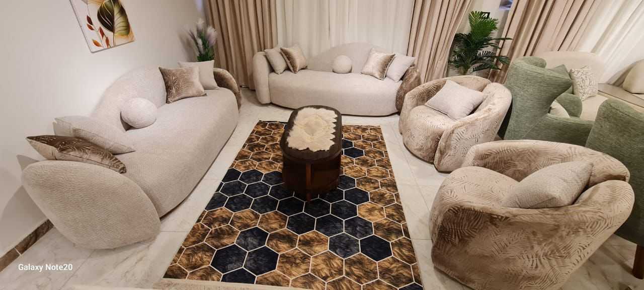 انتريه خشب زان احمر قماش ضد المايه قابل للتنظيف اسفنج كثافه ٣٨